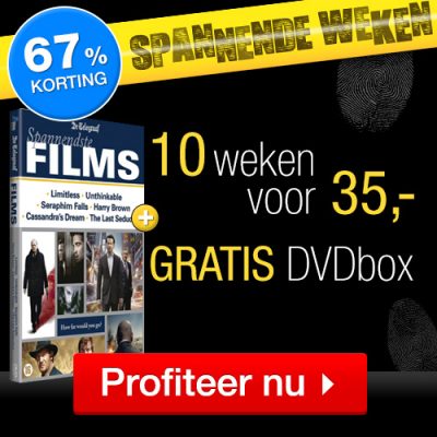 10 weken De Telegraaf voor €35,- + DVD box met 6 films!