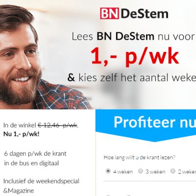 BNdestem abonnement aanbieding korting