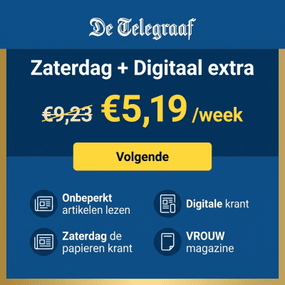 Telegraaf weekend zaterdag aanbieding korting actie goedkoop deal