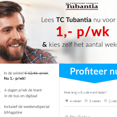 tubantia 1 euro per week