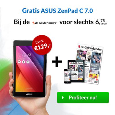 de gelderlander abonnement korting gratis tablet asus