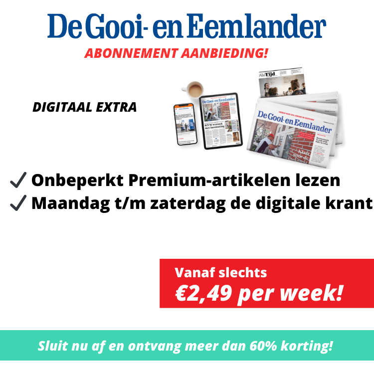 De Gooi en Eemlander krant abonnement digitaal extra abonnement deal actie premium